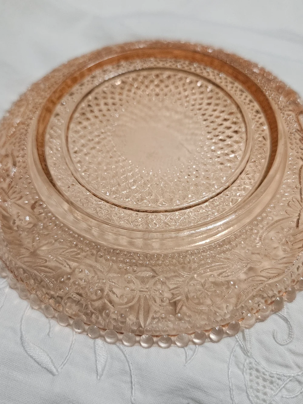 Trellis pattern produced by Indiana Glass 6 Inch Plates Set Of 2
